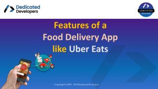 What features required to Develop an Food Delivery App like Uber Eats