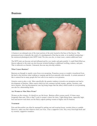 Heel Pain Institute of America Offers Bunion Treatment For The Patients