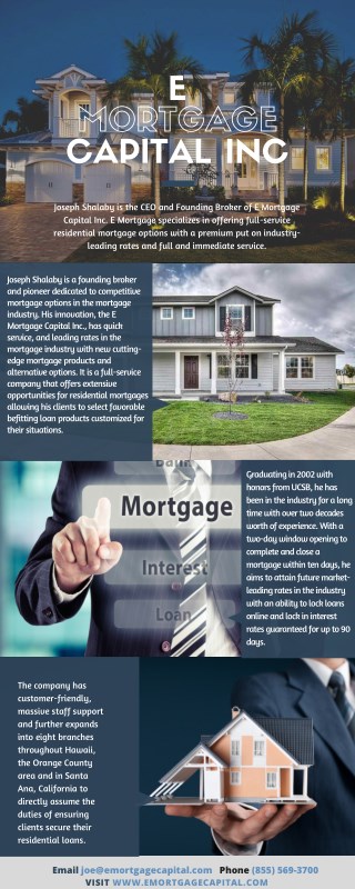 Joseph Shalaby - E MORTGAGE CAPITAL INC