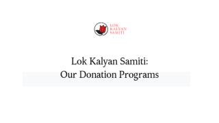 Lok Kalyan Samiti - One of the Best NGO's in India
