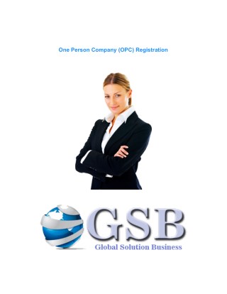 one person company OPC registration- GSBTaxation.com