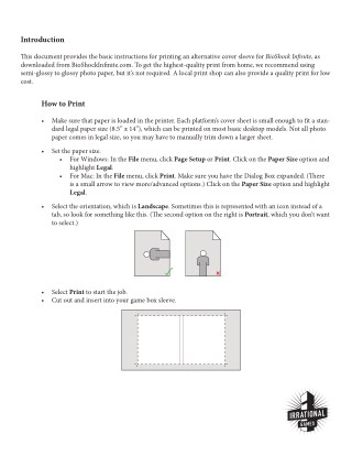 Printing instructions for posters