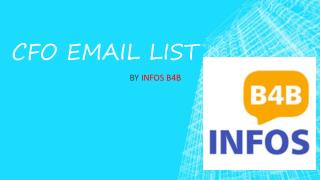 CFO Email Database| CFO Mailing List | CFO Email List | Infos B4B