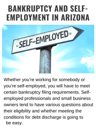 Bankruptcy and Self-Employment in Arizona