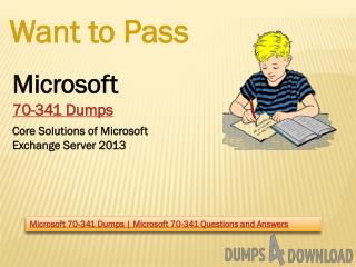 2018 OCT - Microsoft 70-341 Exam Questions PDF Dumps