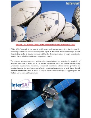 VSAT Internet in Africa