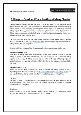 3 Things to Consider When Booking a Fishing Charter