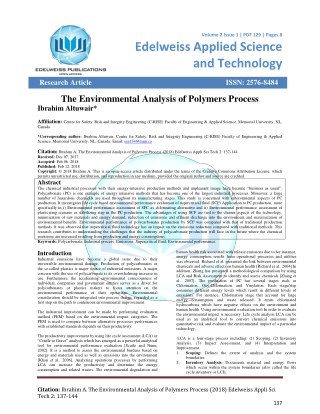 The Environmental Analysis of Polymers Process