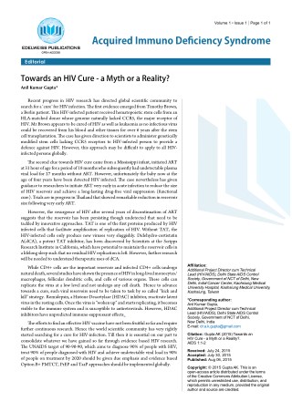 Towards an HIV Cure - a Myth or a Reality?