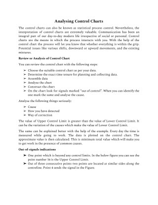 Analysing Control Charts