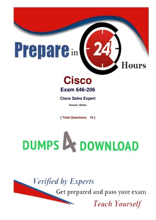 How To Prepare Cisco 646-206 Exam In One Day - Dumps4Download.co.in