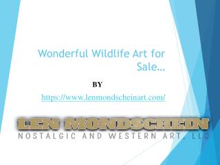 Wonderful Wildlife Art for Sale…