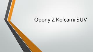 Opony Z Kolcami SUV