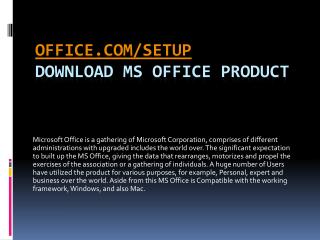 OFFICE.COM/SETUP ACTIVATE MS OFFICE ACCOUNT ONLINE