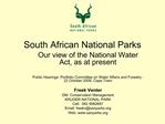 South African National Parks