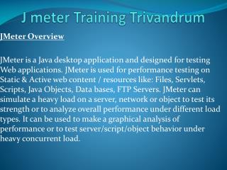 J meter Training Trivandrum