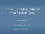 Ohio Health Insurance to Meet Various Needs