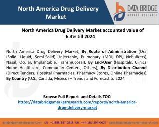 North America Drug Delivery Market – Trends and Forecast to 2024