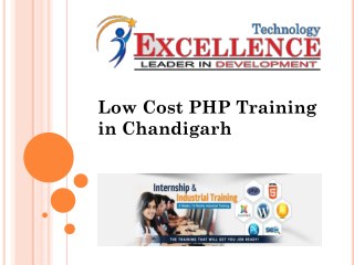 Low Cost PHP Training in Chandigarh