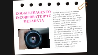 GOOGLE IMAGES TO INCORPORATE IPTC METADATA