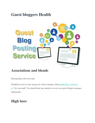 Guest bloggers Health