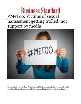 #MeToo: Victims of sexual harassment getting trolled, not support by media