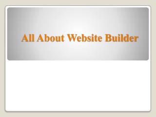 All about Website Builder