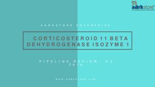 Corticosteroid 11 Beta Dehydrogenase Isozyme 1 - Pipeline Review, H2 2018