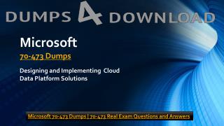 2018 OCT - Microsoft 70-473 Exam Questions PDF Dumps