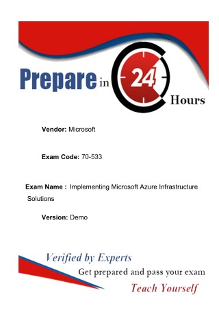 Microsoft 70-533 Dumps With Real Exam Question Answers - Realexamdumps.com