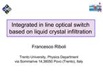 Integrated in line optical switch based on liquid crystal infiltration