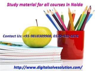 How do I get the study material for all courses in Noida 0120-433-5876?