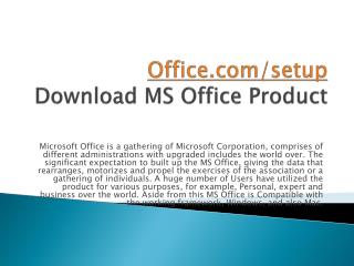 OFFICE.COM/SETUP ACTIVATE YOUR MS OFFICE ACCOUNT ONLINE