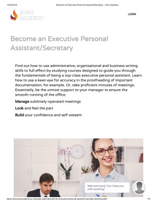 Become an Executive Personal Assistant - John Academy