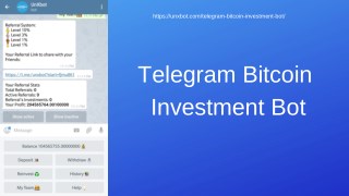 Telegram Bitcoin Investment Bot | Telegram Investment Bot | Telegram Bot Script