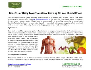 Benefits of Using Low Cholesterol Cooking Oil You Should Know