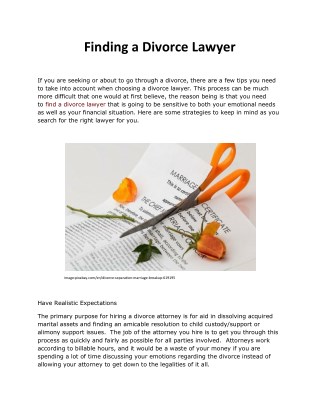 Finding a Divorce Lawyer