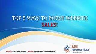 TOP 5 WAYS TO BOOST WEBSITE SALES!