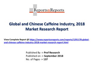 Global Caffeine Industry with a focus on the Chinese Market