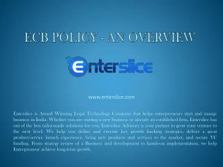 External Commercial Borrowings (ECBs) Policy