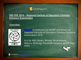 RIE CEE 2019 Admission, Exam Pattern, Result, Syllabus, Counselling