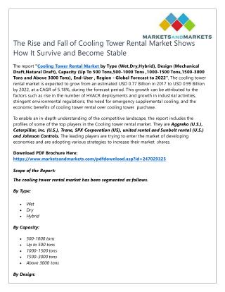 The Rise and Fall of Cooling Tower Rental Market Shows How It Survive and Become Stable