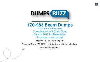 New 1Z0-983 VCE exam questions with Free Updates
