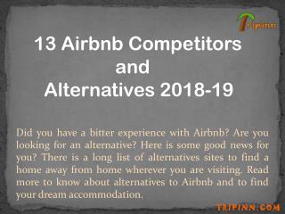 13 Airbnb Competitors and Alternatives 2018-19