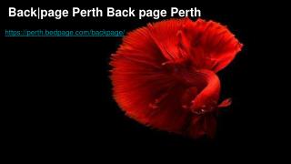 Backpage Perth | Back page Perth