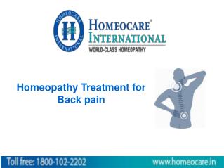 Homeopathy Treatment for Back pain