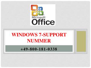 Wie Unterstützt Windows 7 Support Nummer 49-800-181-0338 Den Betrieb Von Windows 7?