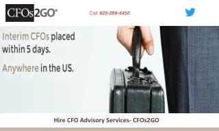 Hire CFO Advisory Services- CFOs2GO