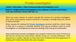 What a Private Investigator Can Do For You?