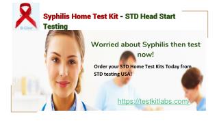 Syphilis Home Test Kit - STD Head Start Testing
